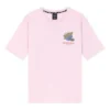 Koszulka z nadrukiem, oddychająca, z krótkim rękawem, unisex, różowo-czerwona