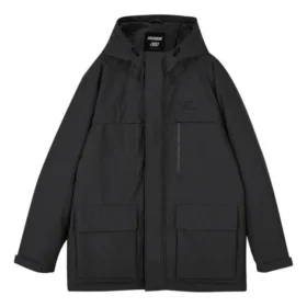 Kurtka puchowa Sports Lifestyle z nadrukiem literowym, Waterproof „Czarna”