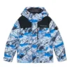 Kurtka puchowa z kapturem „Blue White Black”