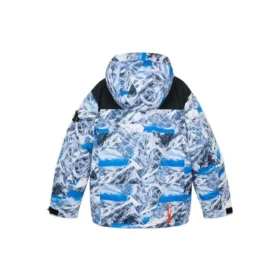 Kurtka puchowa z kapturem „Blue White Black” Kurtka puchowa z kapturem „Blue White Black”