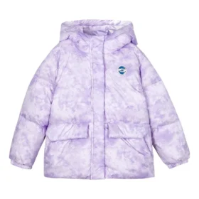 Kurtka puchowa z kapturem „Purple White”