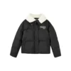 Kurtka puchowa z nadrukiem logo „White Black”