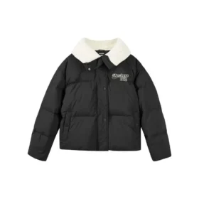 Kurtka puchowa z nadrukiem logo „White Black”
