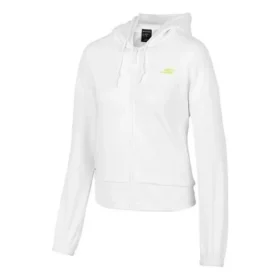Kurtka sportowa z kapturem i zamkiem błyskawicznym z nadrukiem logo serii Sports „White”