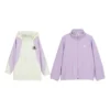 Kurtka z tkaniny w stylu casualowym „Purple White”