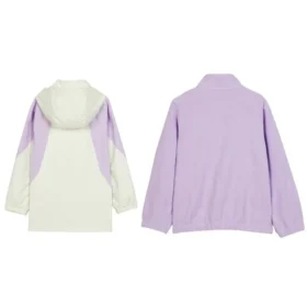 Kurtka z tkaniny w stylu casualowym „Purple White”