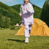 Kurtka z tkaniny w stylu casualowym „Purple White”