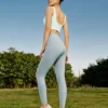 Legginsy treningowe z nadrukiem logo „Teal”