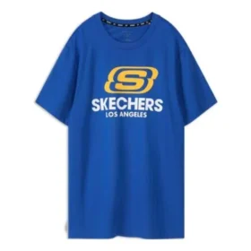 Męska koszulka Skechers z krótkim rękawem, niebieska Męska koszulka Skechers z krótkim rękawem, niebieska