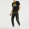 Męska koszulka Skechers z okrągłym dekoltem i krótkim rękawem, czarna