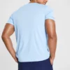 Męska koszulka treningowa Skechers do biegania, sportowa, z dzianiny, z krótkim rękawem, niebieska