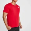 Męska koszulka treningowa Skechers Sport do biegania, sportowa, z dzianiny, z krótkim rękawem, w kolorze clown red