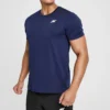 Męska koszulka treningowa Skechers Sport z dzianiny sportowej z krótkim rękawem, niebieska