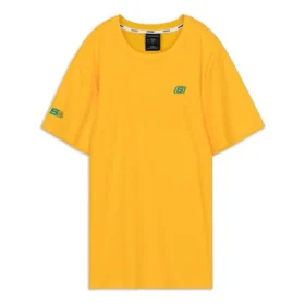 Męska koszulka z krótkim rękawem Skechers Alphabet Printing Knit, żółta Męska koszulka z krótkim rękawem Skechers Alphabet Printing Knit, żółta