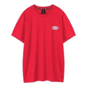 Męska koszulka z krótkim rękawem Skechers Printing S Knit w kolorze Racing Red Męska koszulka z krótkim rękawem Skechers Printing S Knit w kolorze Racing Red