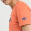 Męska koszulka z krótkim rękawem Skechers z nadrukiem, pomarańczowo-czerwona