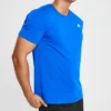 Męskie Skechers Treningowe Bieganie Sportowe Dzianinowe z krótkim rękawem Niebieskie