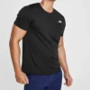 Męskie Skechers Treningowe Biegowe Sportowe Dzianinowe z krótkim rękawem Czarne
