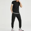 Męskie Skechers z krótkim rękawem, czarne