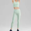 Obcisłe legginsy sportowe „Green Black Teal”