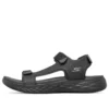 On-the-GO 600 Velcro Outdoor Open Toe Płaskie buty z obcasem Sports Full Black Sandały