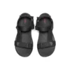 On-the-GO 600 Velcro Outdoor Open Toe Płaskie buty z obcasem Sports Full Black Sandały