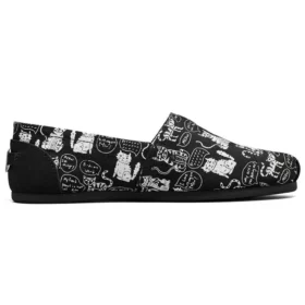 Puchate buty wsuwane Bob’s, czarne/białe