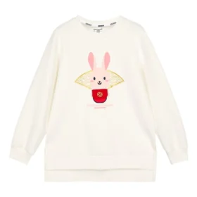 Seria CNY Sweter z nadrukiem „White Red”
