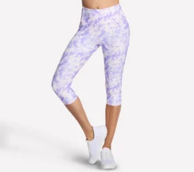 Spodnie capri GO FLEX z nadrukiem i wysokim stanem