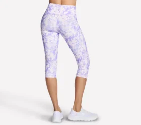 Spodnie capri GO FLEX z nadrukiem i wysokim stanem