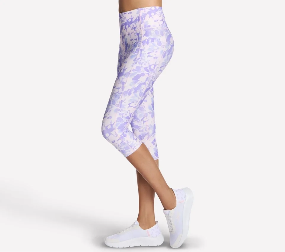 Spodnie capri GO FLEX z nadrukiem i wysokim stanem Spodnie capri GO FLEX z nadrukiem i wysokim stanem