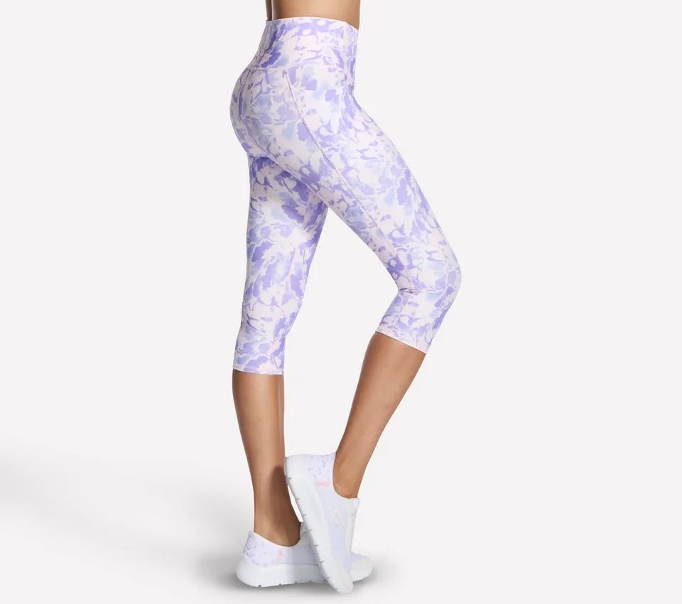 Spodnie capri GO FLEX z nadrukiem i wysokim stanem Spodnie capri GO FLEX z nadrukiem i wysokim stanem