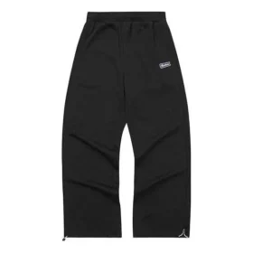 Spodnie casualowe z wysokim stanem i literowym logo „Black”