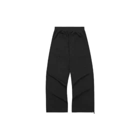 Spodnie casualowe z wysokim stanem i literowym logo „Black”