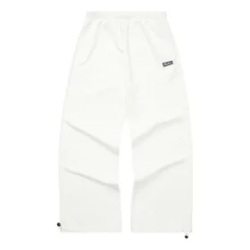 Spodnie codzienne z prostym krojem i literowym logo „White” Spodnie codzienne z prostym krojem i literowym logo „White”