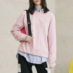 Sweter Casual Crew „Pink”