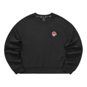 Sweter codzienny z okrągłym dekoltem „Black Red”