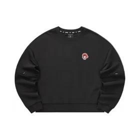 Sweter codzienny z okrągłym dekoltem „Black Red”