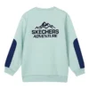 Sweter z długim rękawem i nadrukiem „Teal Blue”