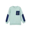 Sweter z długim rękawem i nadrukiem „Teal Blue”