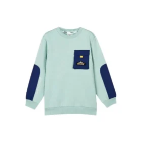 Sweter z długim rękawem i nadrukiem „Teal Blue”