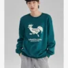 Sweter z nadrukiem „Green White”