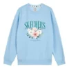 Sweter z nadrukiem kwiatowym „Blue White Grey”