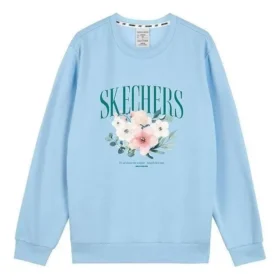Sweter z nadrukiem kwiatowym „Blue White Grey”