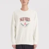 Sweter z nadrukiem kwiatowym „Blue White Grey”