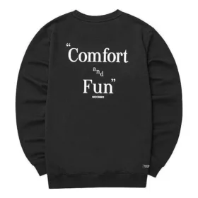 Sweter z nadrukiem liter „Black White”