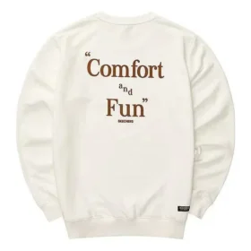 Sweter z nadrukiem liter „White Red”