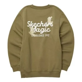 Sweter z nadrukiem literowym „Olive Green White”