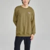 Sweter z nadrukiem literowym „Olive Green White”
