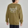 Sweter z nadrukiem literowym „Olive Green White”